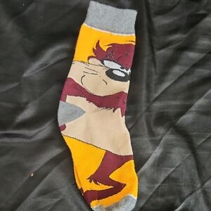Warner Bros. Taz Character Sock - Yellow and Gray